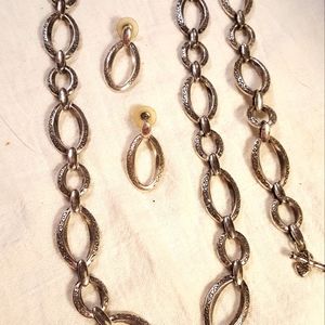 Brighton necklace, earrings and bracelet set: Retired